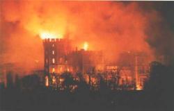 Windsor Castle is damaged by fire