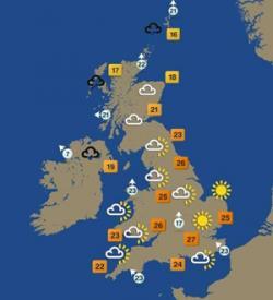 First Weekly Weather Forecasts in UK