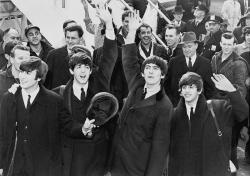 The Beatles arrive in America